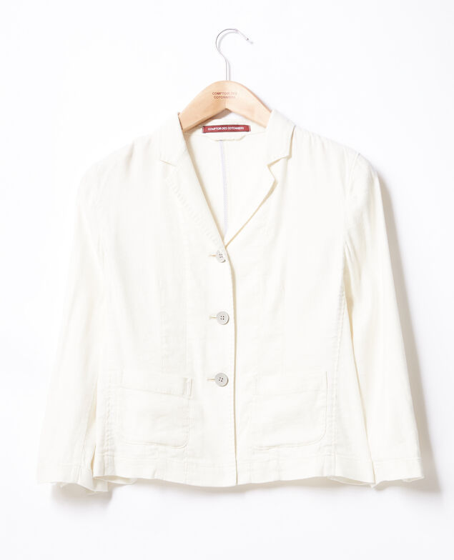 Kostümjacke aus Leinen Kaolin