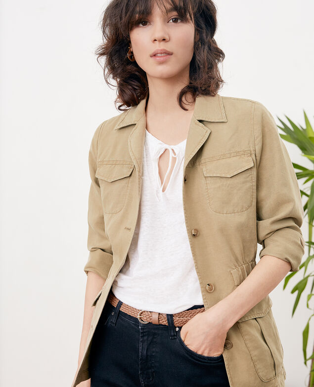 Tropenjacke mit Leinen Mastic
