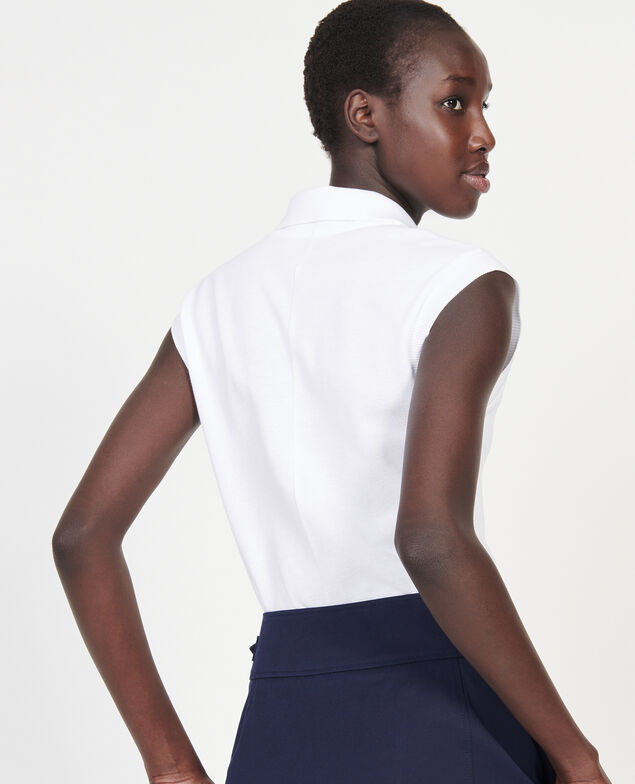 Polo-Shirt aus Piqué-Baumwolle Optical white