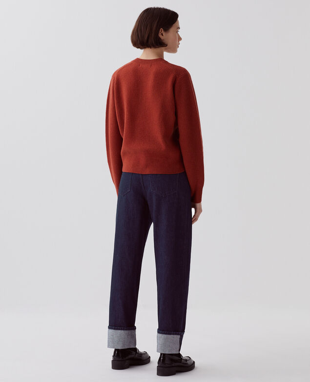 Cardigan aus Wolle U270 orange