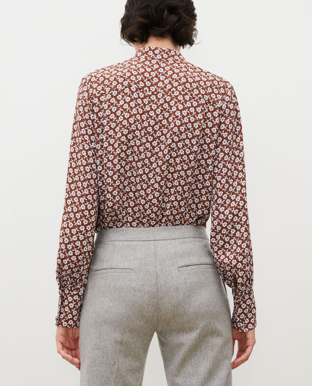  Langärmlige Bluse mit Blumenprint Print fleurettes tortoise shell