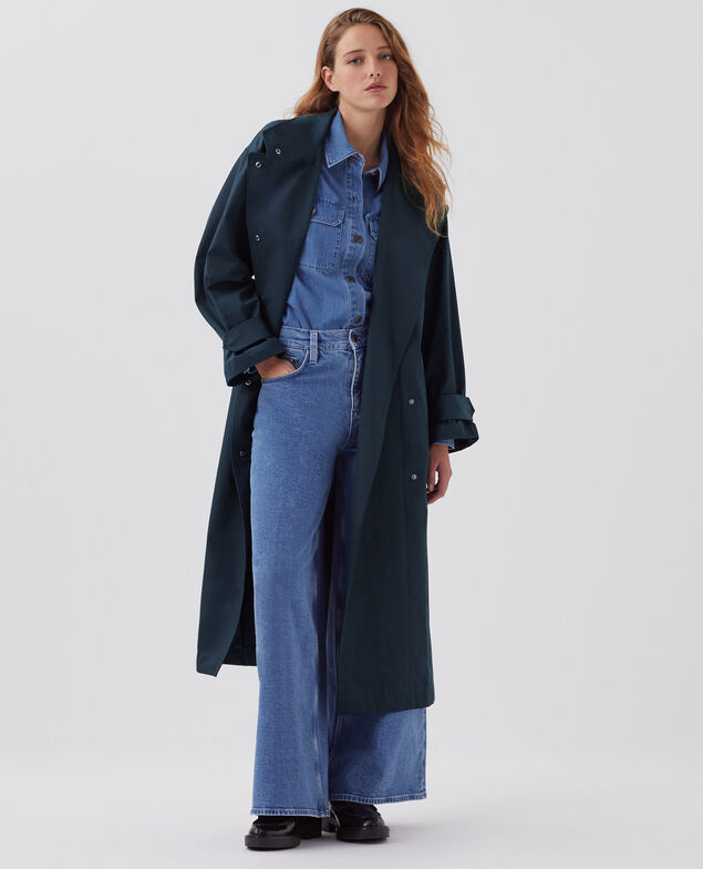 Oversize Trenchcoat J690 blueberry