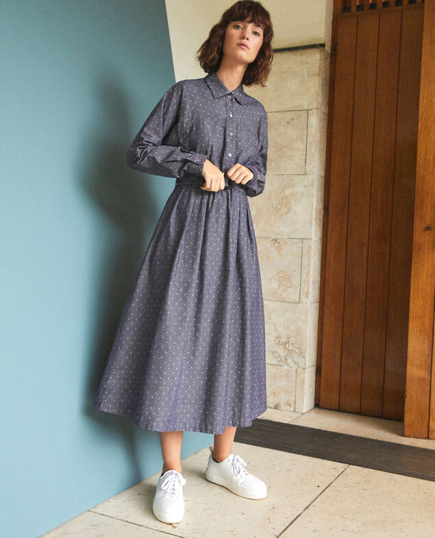 Halblanges Kleid Blau