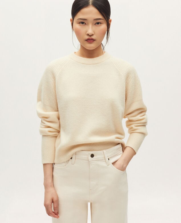 Pullover aus Kaschmir K300 ecru beige
