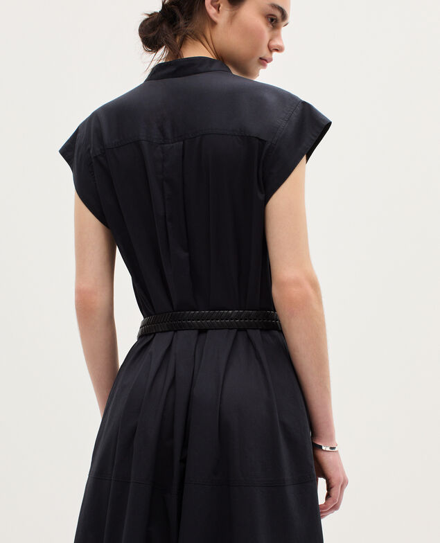 Midi-Kleid aus Baumwoll-Voile K080 vulcan gray
