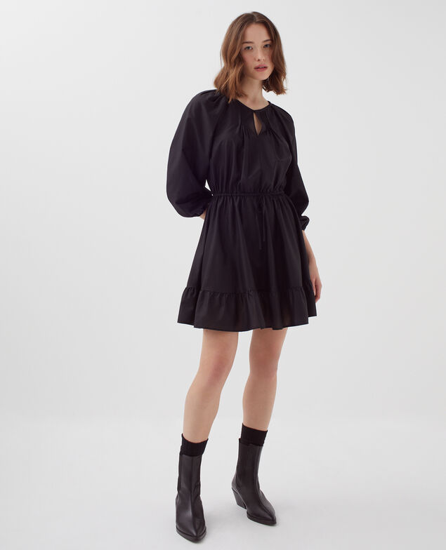 Kurzes Kleid mit 3/4-Ärmeln H091 black beauty