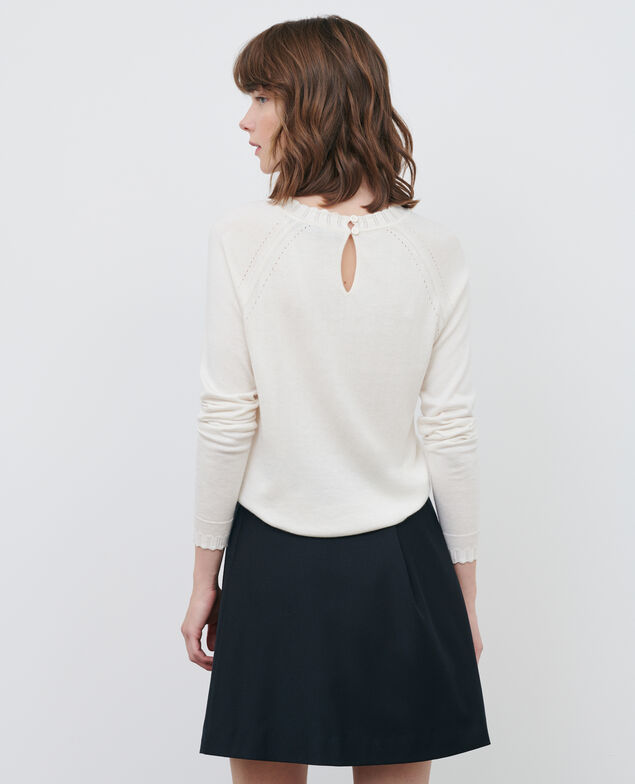 Pullover aus Baumwolle und Seide Gardenia