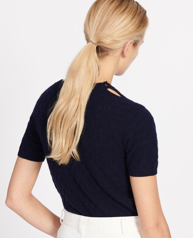 Pullover mit Rundhalsausschnitt, 100 % Kaschmir Maritime blue