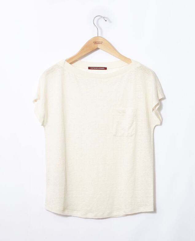 T-Shirt mit Tasche Weiß