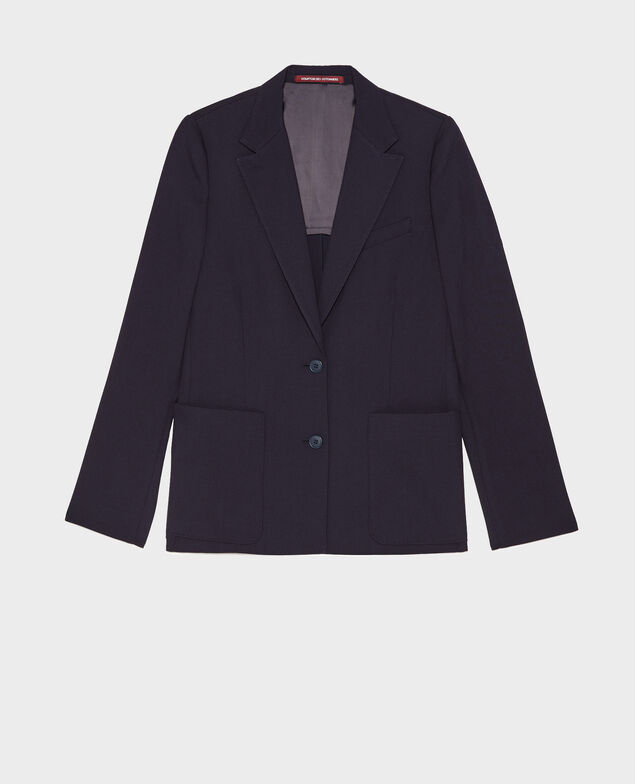 Taillierter Wollblazer für Herren Night sky