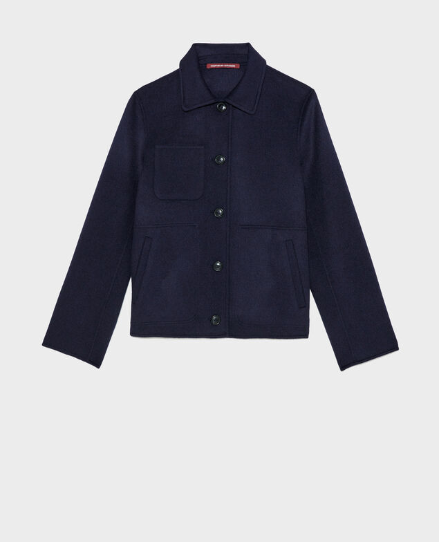  Jacke aus Doubleface-Wolle Night sky