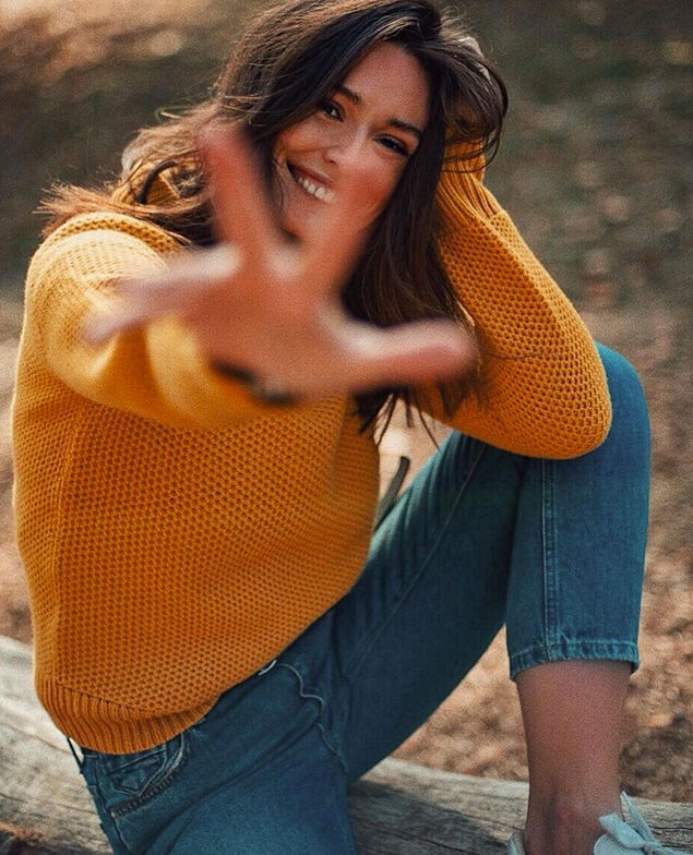 Pullover aus Wolle Golden spice