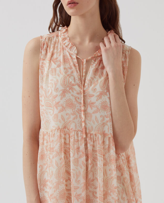 Fließend fallendes Kleid ohne Ärmel H300 cashmire beige