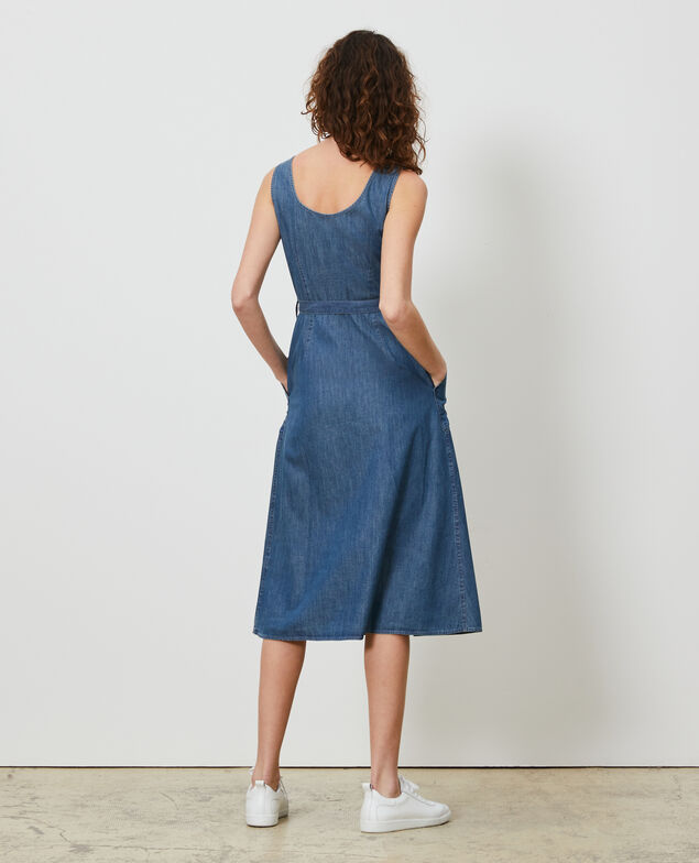 Jeanskleid mit Trägern Denim blue