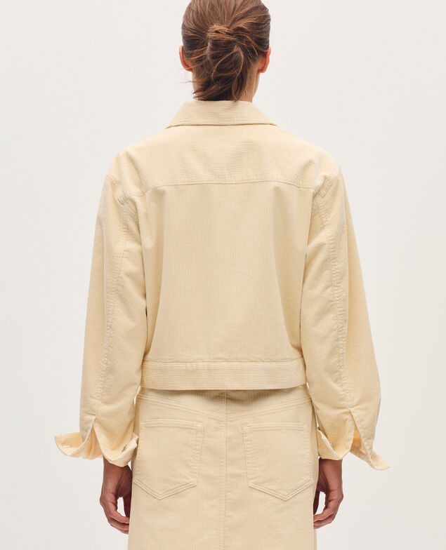 Blouson aus Cord U010 off white