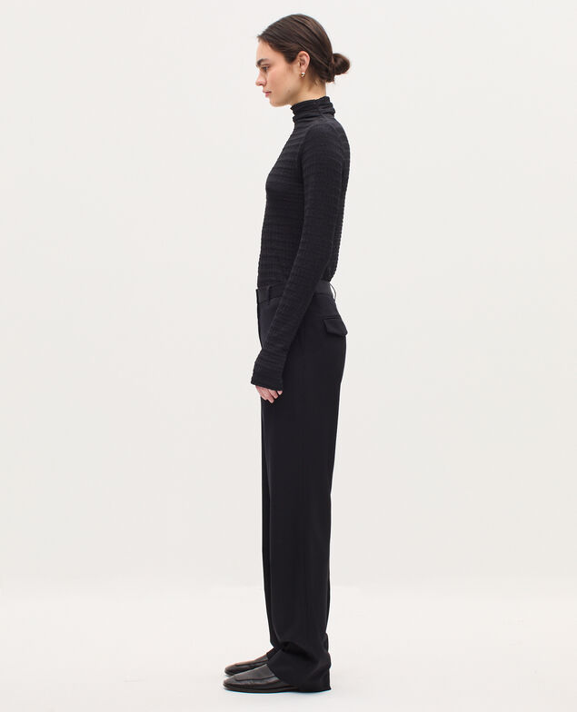 Gerade Hose aus Wolle H091 black beauty