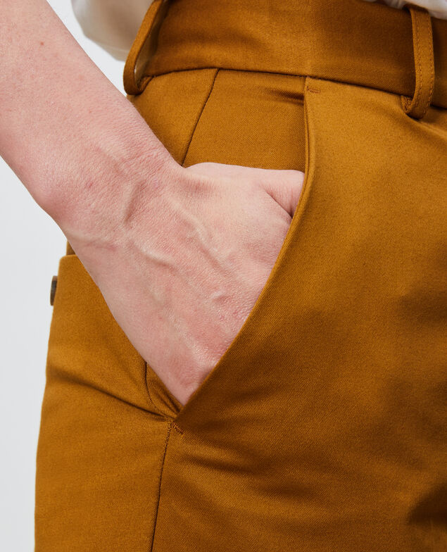 MARGUERITE - Zigarettenhose Bronze brown