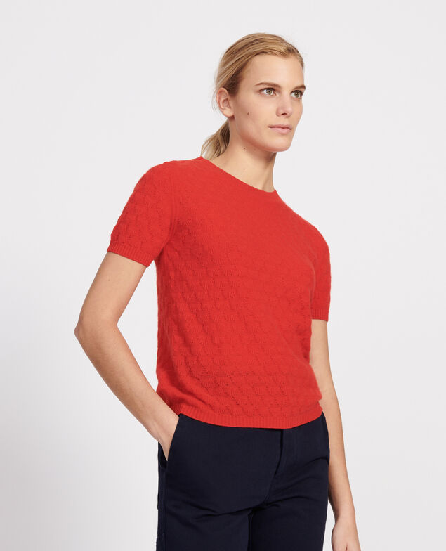 Pullover mit Rundhalsausschnitt, 100 % Kaschmir Fiery red