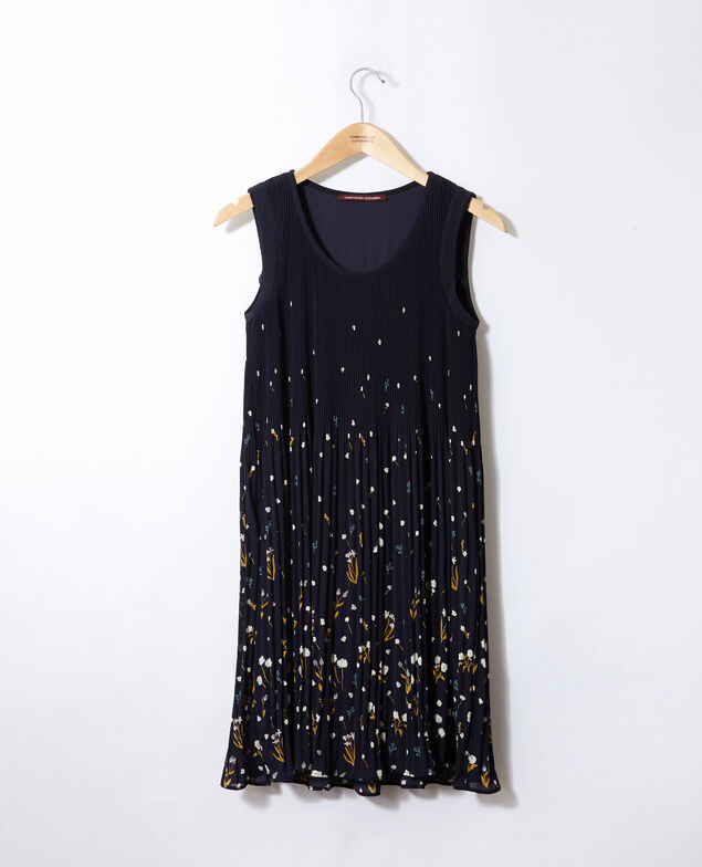 Plissée-Kleid Blau