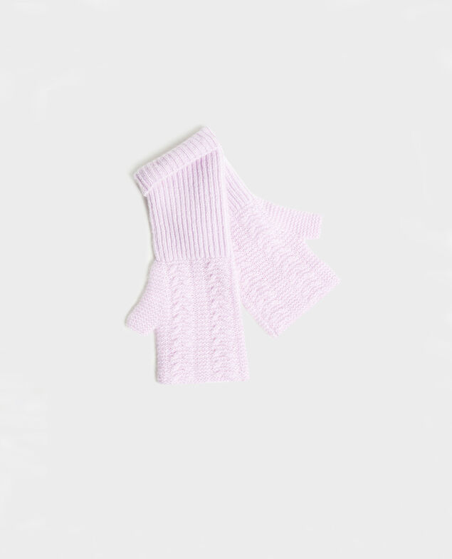 Halbfingerhandschuhe aus Kaschmir Pastel lilac