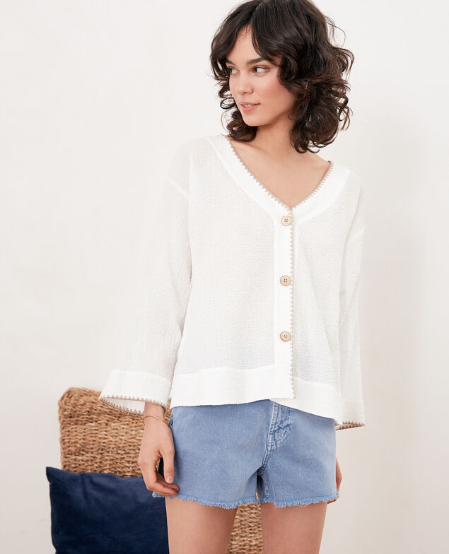 2-in-1-Teil: Jacke oder Casual Top Kaolin