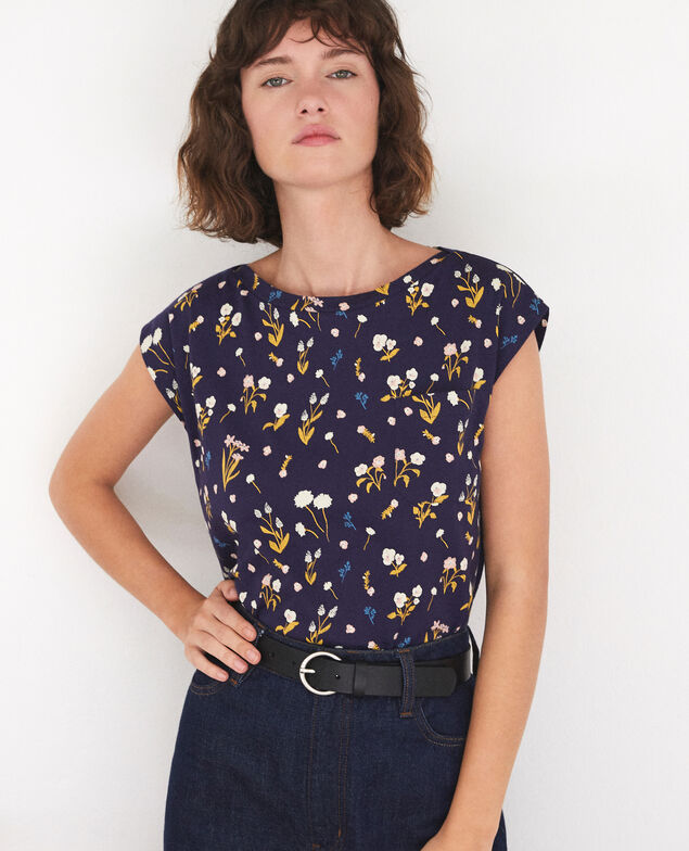 T-Shirt aus Baumwolle  Blau