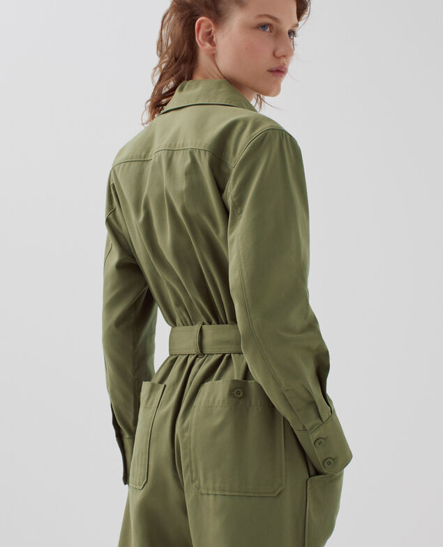 Cargo-Jumpsuit mit Reißverschluss I560 covert green