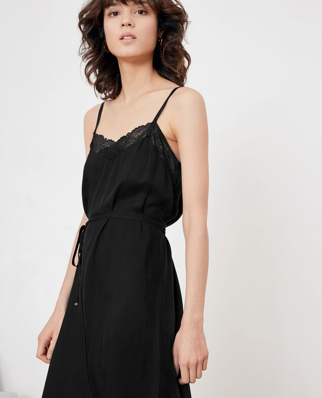 Kleid im Lingeriestil mit Spitze Noir
