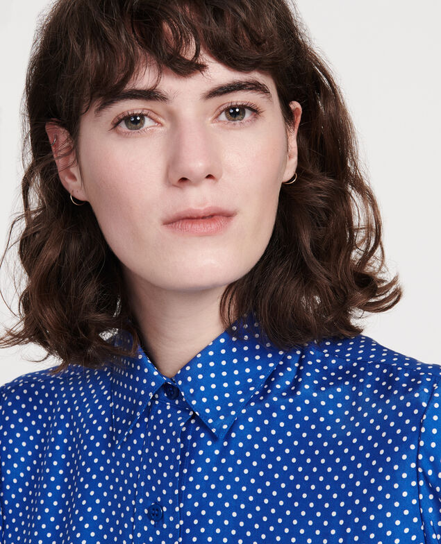 Gepunktete Seidenbluse Little pois surf the web
