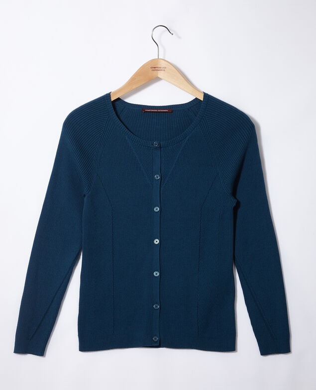 Cardigan aus Baumwolle Blau