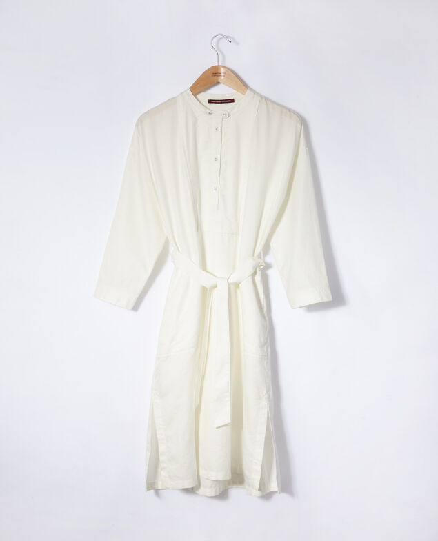 Kleid mit Plastron Weiß