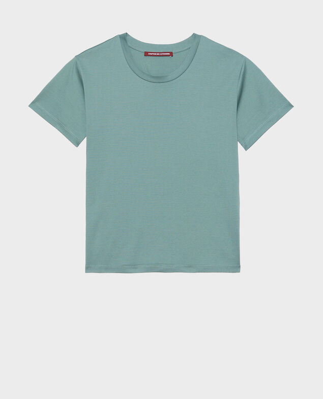 T-Shirt aus Baumwolle mit Rundhalsausschnitt Treillis