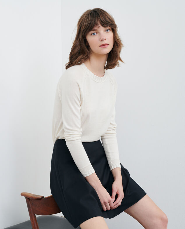 Pullover aus Baumwolle und Seide Gardenia