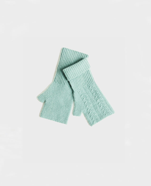 Halbfingerhandschuhe aus Kaschmir Chinois green