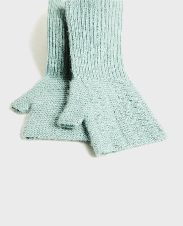 Halbfingerhandschuhe aus Kaschmir Chinois green
