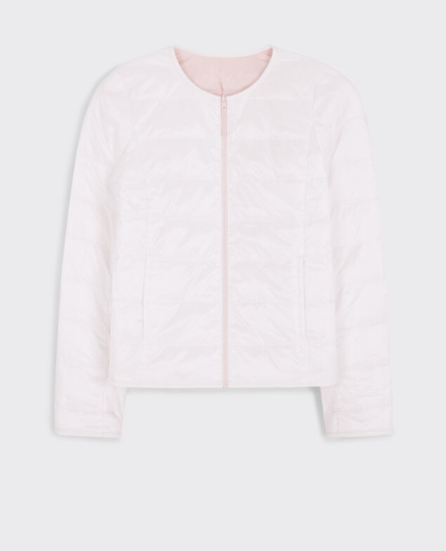 Wendebare, verstaubare Daunenjacke Misty rose/off white