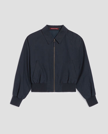 Kurze Jacke mit Reißverschluss J690 blueberry