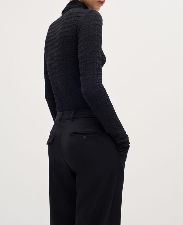 Gerade Hose aus Wolle H091 black beauty