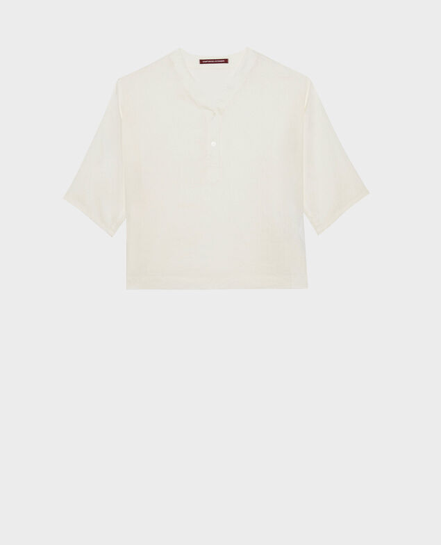 Tunesische Bluse aus Leinen 01 white