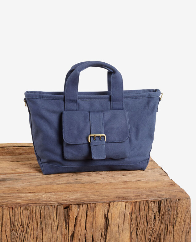 Tasche aus dickem Segeltuch Indigo