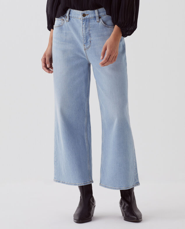 EMY - Cropped Jeans mit weitem Bein H621 light wash