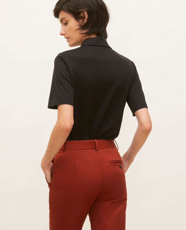 Polo-Shirt aus ägyptischer Baumwolle Black beauty