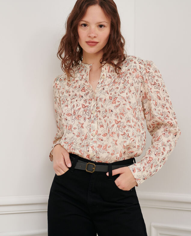 Gemusterte Bluse 8895 10 pink print