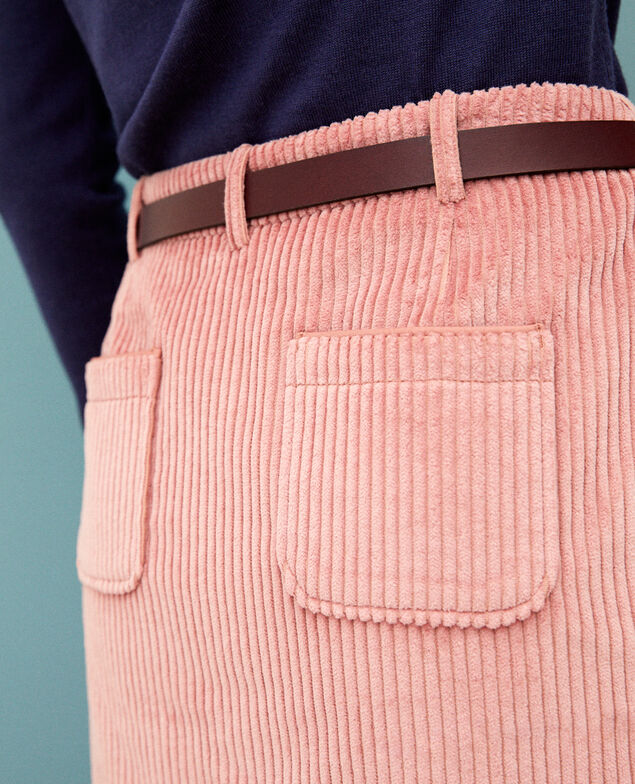 Rock aus grobem Cord Old rose