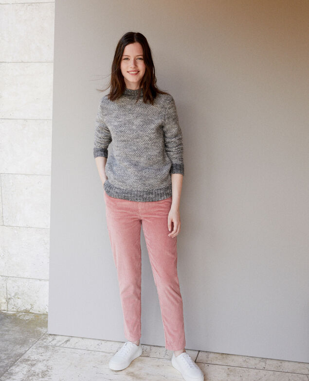 Hose aus grobem Cord Old rose