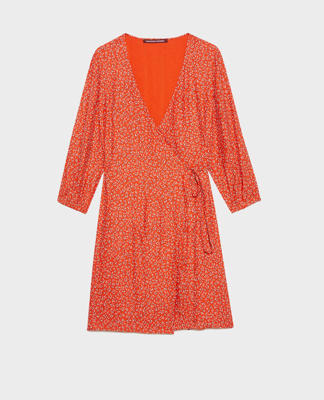 Wickelkleid aus Seide Clochette spicy