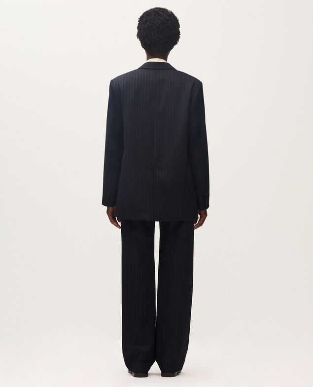 Blazer aus Wolle K690 st navy