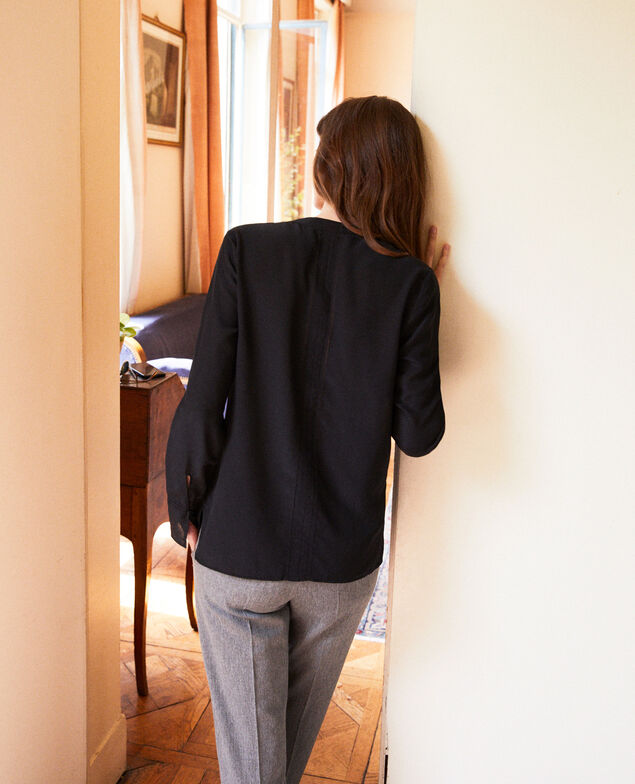 Seidenbluse Noir