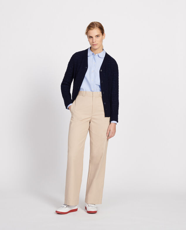 Cardigan mit V-Ausschnitt, 100 % Kaschmir  Maritime blue