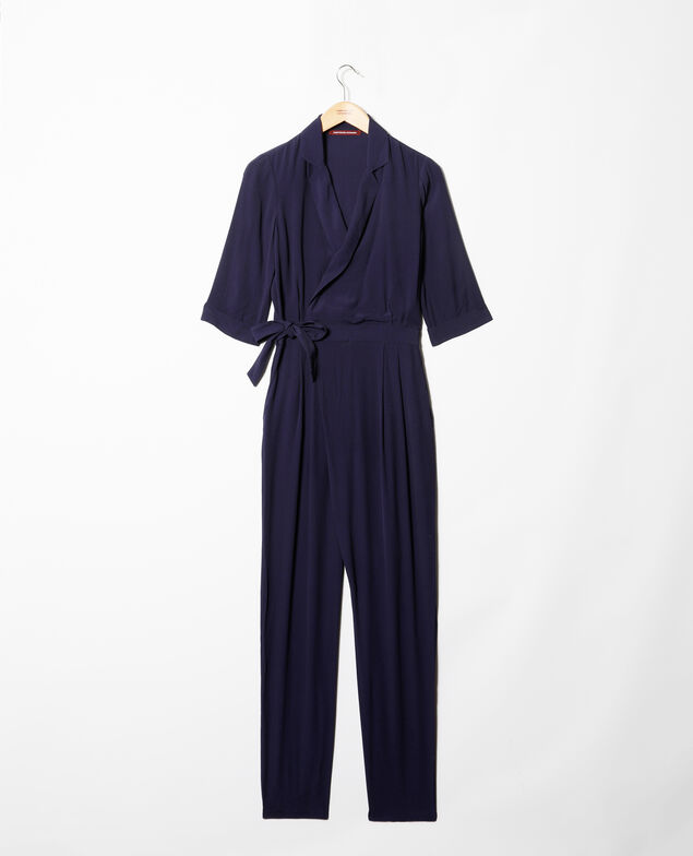Jumpsuit in Wickeloptik Peacoat